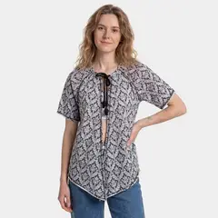 Gzuck - Chompa Envolvente/Kimono Madane Hilos Mujer