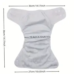 GENERICO - Pañal Reutilizable Todo en Uno Celeste para Bebe Absorbente Finest Baby Lavable 0-24 meses