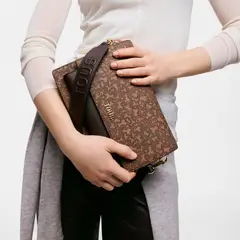 TOUS - Bolso Mediano Audree Kaos Mini Lines Marrón
