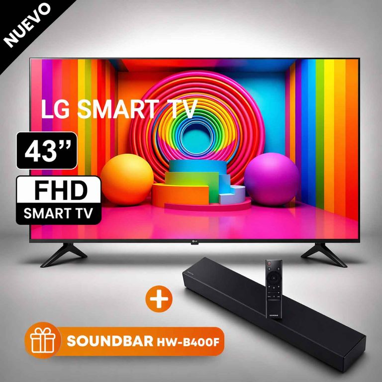 Televisor 43 Led FULL HD Smart TV Thinq AI 43LR6000PSA + Soundbar HW-B400