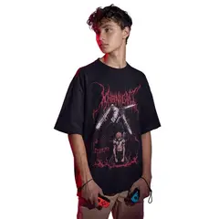 GENERICO - Polo oversize streetwear de Chainsaw man - ECLIPSE