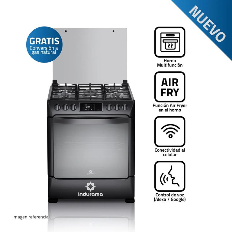 Cocina Smart CPI-3595N 30 Black Steel - 5 Hornillas