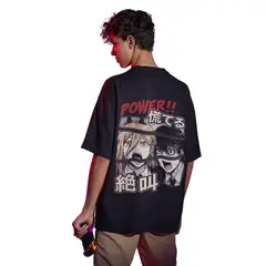 GENERICO - Polo oversize streetwear de Chainsaw man - ECLIPSE