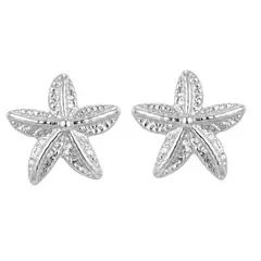 GENERICO - Aretes Pegados Mujer Estrella De Mar Plata 925