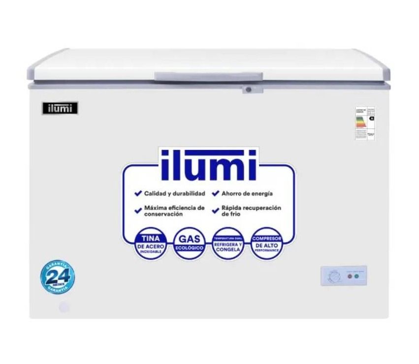 Congelador 340L con tina de Acero Inoxidable TFI-3400WH - Blanco