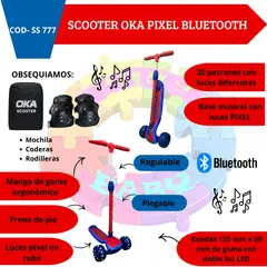 OKA - SCOOTER PIXEL BLUETOOTH INCLUYE KIT DE PROTECCION