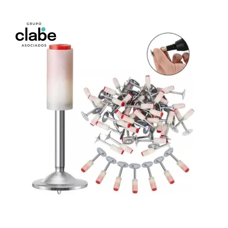 CLAVOS FULMINANTES PARA PISTOLA FIJACION PARA DRYWALL Y OTRAS SUPERFICIES 100 PCS BALINES