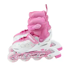 OXIEPRO - Patines lineal oxie roller ajustable S 31-34 oxie pro rosado blanco