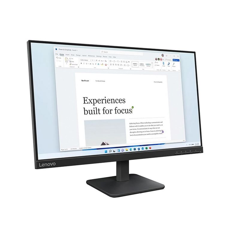 Monitor ThinkVision L24-4e 23.8" FHD IPS (1920x1080) HDMI/VGA Negro