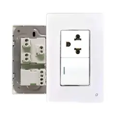 OPALUX - Interruptor y Tomacorriente Universal 15A OP-AT-23BL