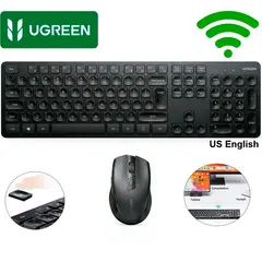 UGREEN - Kit Teclado y Mouse Inalámbrico MK006 2.4GHz Inglés
