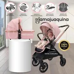 Baby - Coche Moisés Travel System «HELEN DUO» con Sistema Adaptable Pink