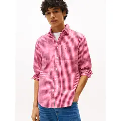 TOMMY HILFIGER - CAMISA FLEX POPLIN GINGHAM SHIRT TH