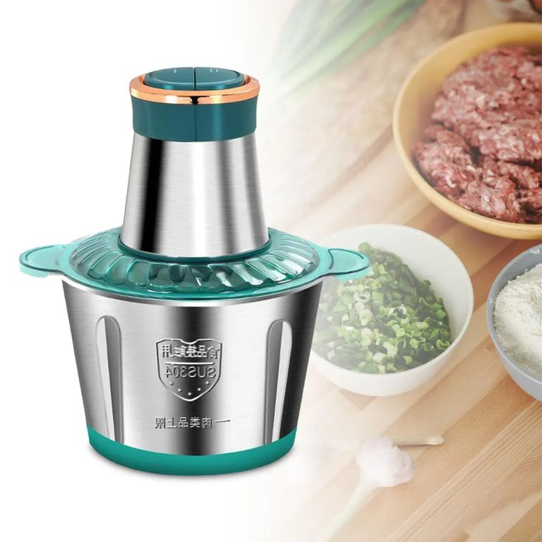 Procesador Triturador Picatodo Picador de Carne Alimentos de Acero Inoxidable