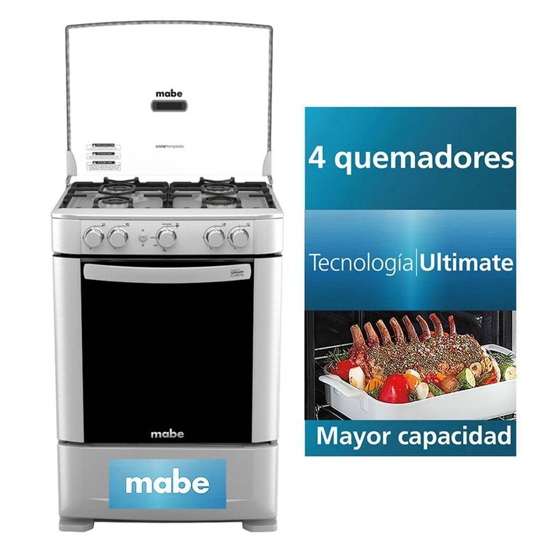 Cocina a Gas de 4 Hornillas CMP6035FX0 - Croma