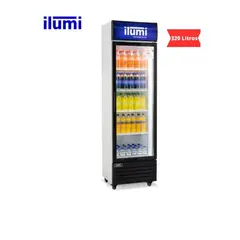 Ilumi - Exhibidor Vertical 320 Lts 1 Puertas Vidrio Blanco - BC-3200