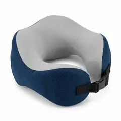PERUMASSAGE - Cojín Cervical Viscoelástico de Viaje con Soporte Envolvente y Correa Ajustable