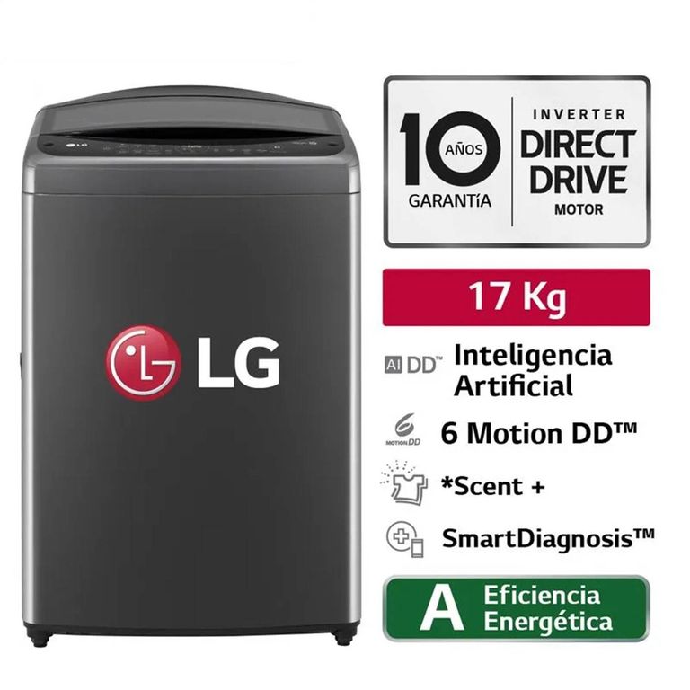Lavadora 17 Kg AI DD Carga Superior Negro WT17BV6