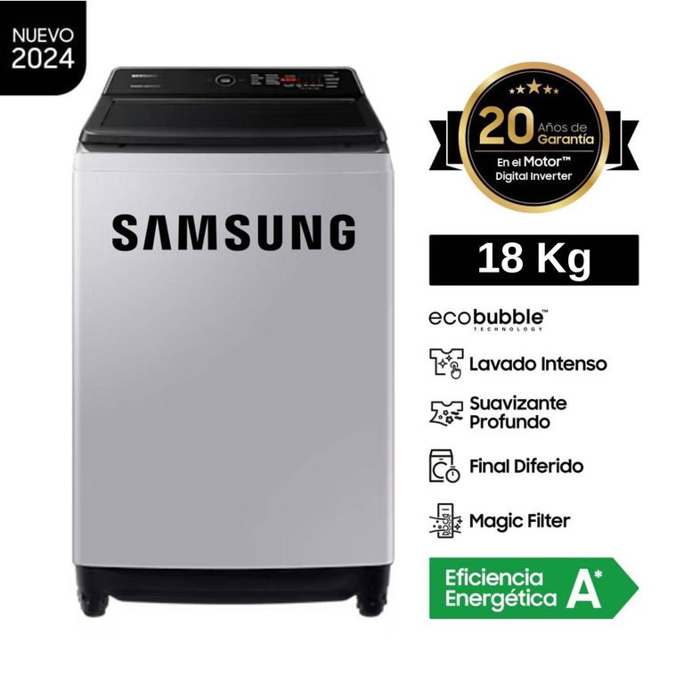 Lavadora EcoBubble™ 18kg WA18CG6441BD - Gris