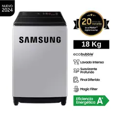 SAMSUNG - Lavadora EcoBubble™ 18kg WA18CG6441BD - Gris