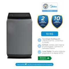 MIDEA - Lavadora Automática 10 Kg Titanium MA200W100G-PE Silver