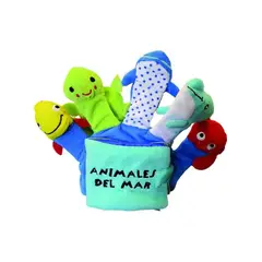 EDEBE - Libro guante. Animales del mar - Libro Tela títere