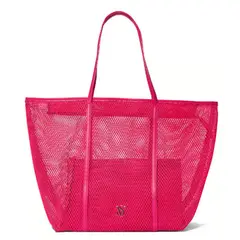 VICTORIA'S SECRET - SET DE BOLSO TOTE Y NECESER VICTORIA’S SECRET MESH PINK