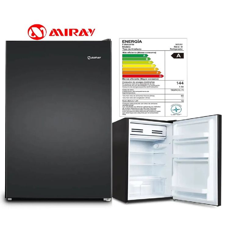 Frigobar Refrigeradora RM-93M 93L - Negro