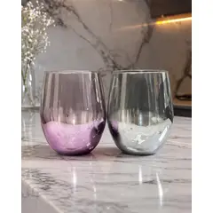 GENERICO - Set Galaxy Moon vidrio borosilicato efecto espejo