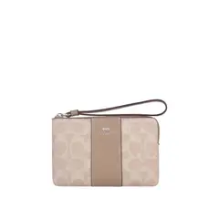 COACH - Cartera Mujer Corner Zip Beige