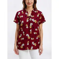 TOMMY HILFIGER - Blusa con lazo frontal y volantes TH