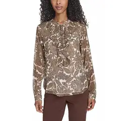 TOMMY HILFIGER - BLUSA L/S PSLY FLTR RFL BLS TH