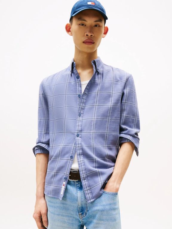 CAMISA TJM ESSNTL TWILL CHECK REG SHI