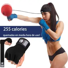 PUREPOWER - Guantes de Boxeo de Gel Con Cabeza de Boxeo Pelota para Hombres y Mujeres para Muay Thai, Kickboxing