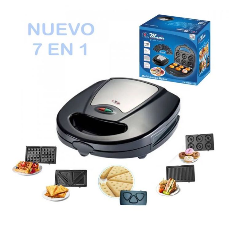 Waflera Sandwichera 7 en 1 Electro master 1000W