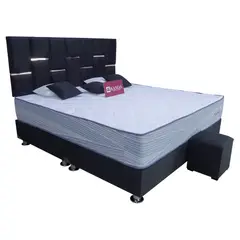 KAMAS - DORMITORIO KING SARKI + CABECERA AEREA ROBLO - NEGRO