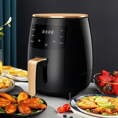 Freidora de Aire 6 Litros 2400W: Air Fryer Gran Capacidad con Control de Temperatura