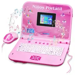 GENERICO - Mini Laptop Computadora de Juguete para Niños para Aprendizaje Didáctica Educativa Español Inglés