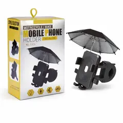 OEM - Holder De Celular Para Moto Con Sombrilla Negro