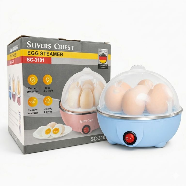 Sancochador Hervidor De Huevos Eléctrico Celeste