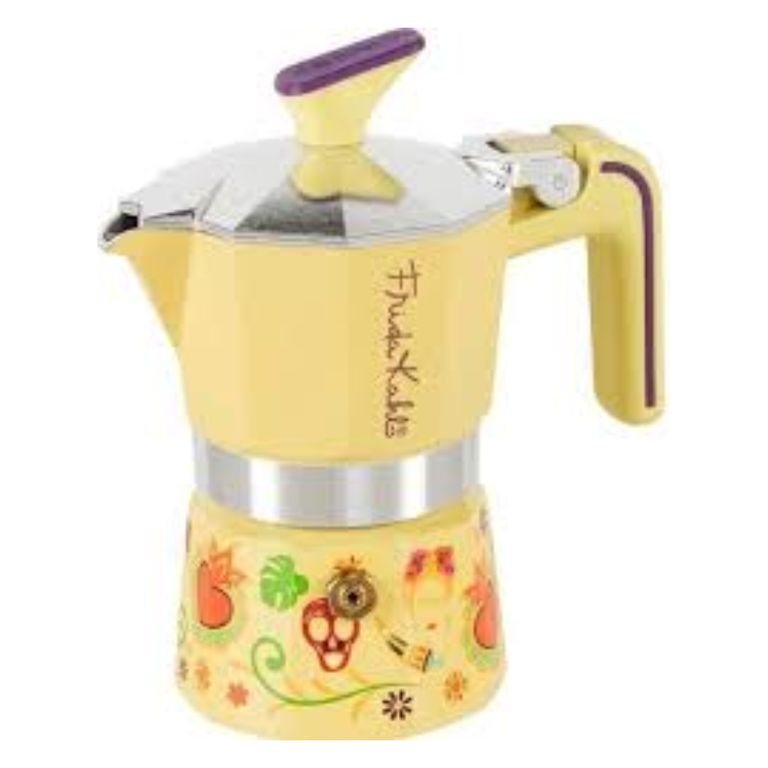 Cafetera Italiana Frida Kahlo Amarillo 1tz -