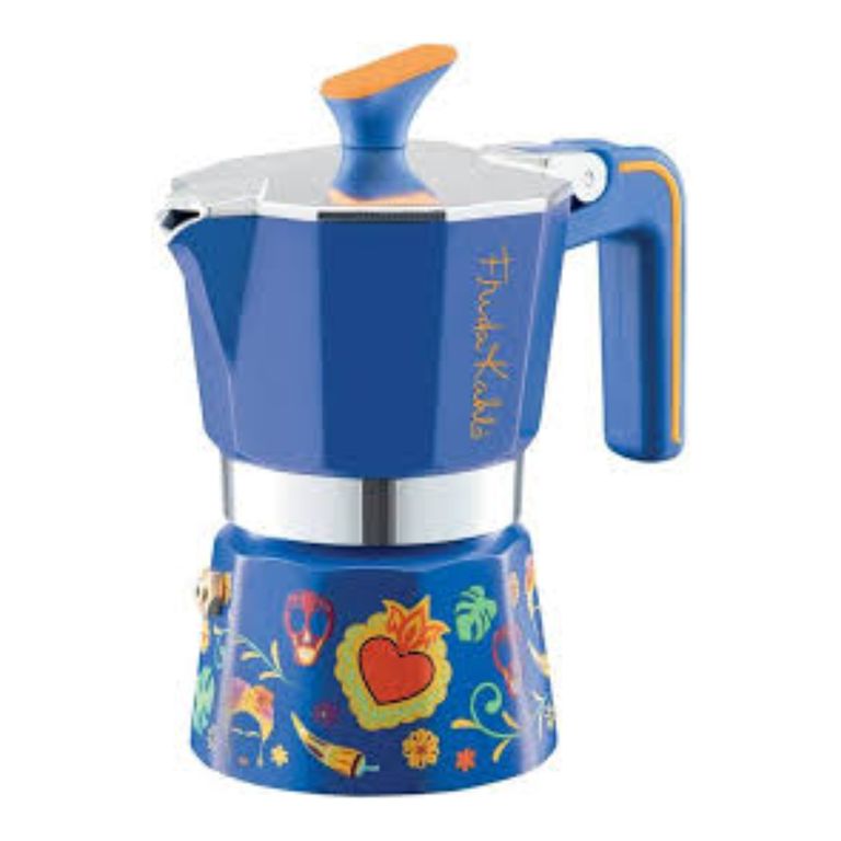 Cafetera Italiana Frida Kahlo Azul 1tz -