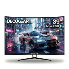 DECO GEAR - Monitor Gamer Curvo 39 QHD 2K 165Hz 1ms VA R3000 USB-C 65W HDR400