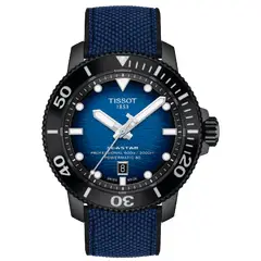 TISSOT - Reloj para Hombre Seastar 2000 Professional Powermatic 80 Azul y Negro