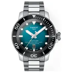 TISSOT - Reloj para Hombre Seastar 2000 Professional Powermatic 80 Plata y Azul