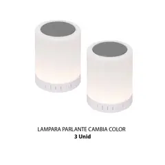 GENERICO - Lámpara Parlante LED Bluetooth Cambia Color 2und