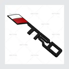 JET - EMBLEMA TRD FIBRA DE CARBONO NEGRO 14x2.2CM