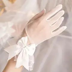 GENERICO - GUANTES BLANCO DE NOVIA . PARA MATRIMONIO Y BODAS