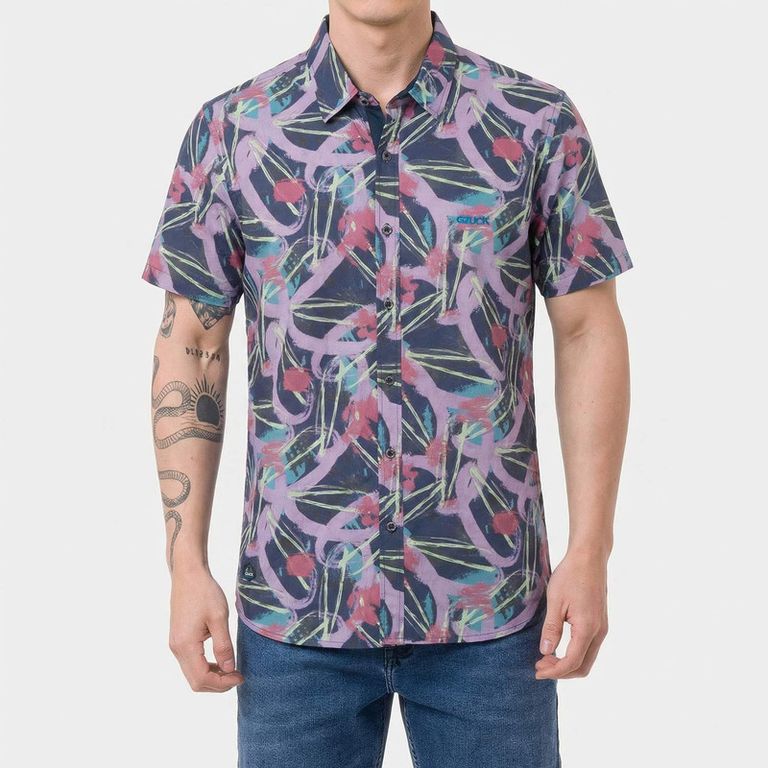 Camisa Moda Color Expresion Popelina Hombre