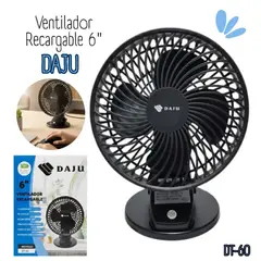 GENERICO - Ventilador Recargable DAJU 6” DT-60 Negro